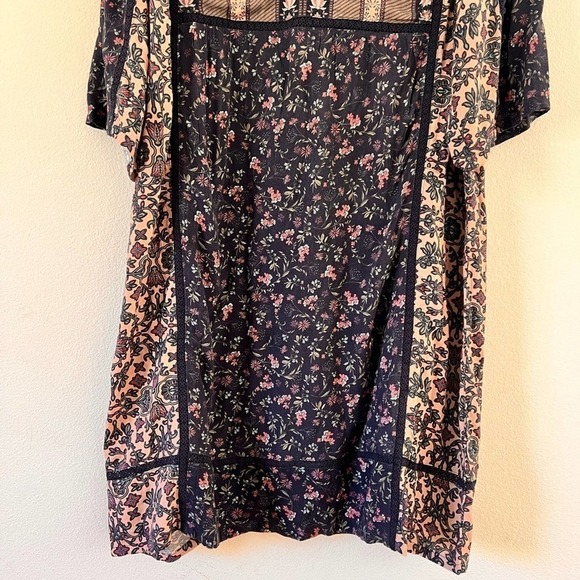 Bass Pro Shops Bob Timberlake Pink Blue Floral Lace Boho Tunic Rayon Dress XXL - Picture 6 of 15